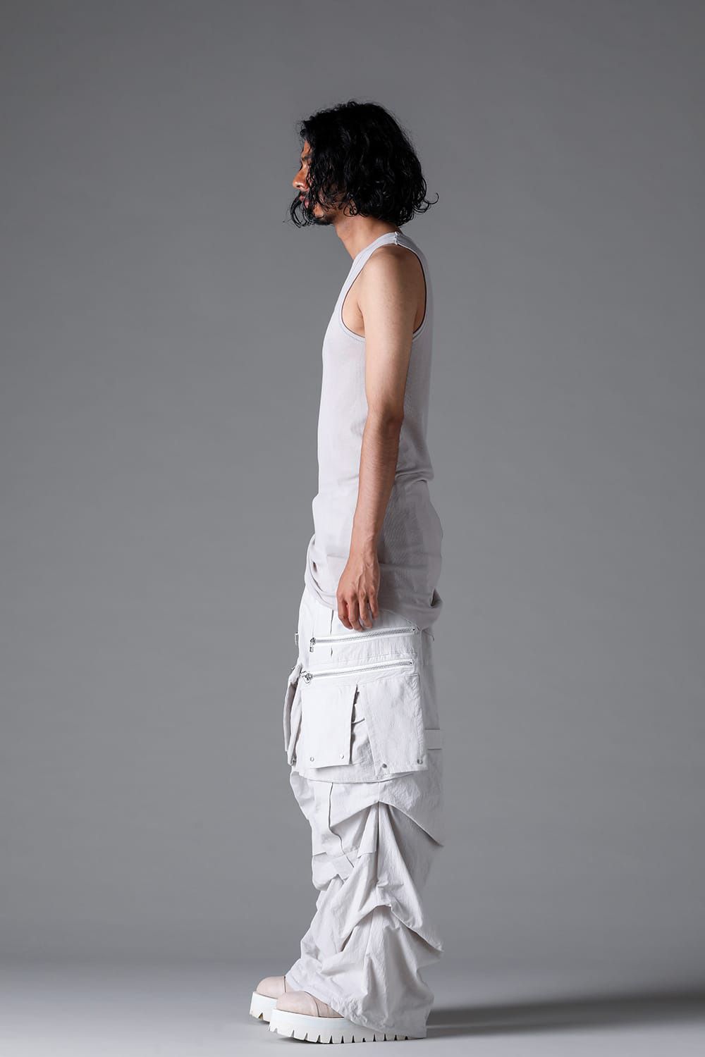 ラウンドリブタンクトップ / RIB TANK / ストーン / ag-1924-1