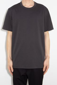 COTTON DOUBLE FACE S/S TEE / ダークグレー