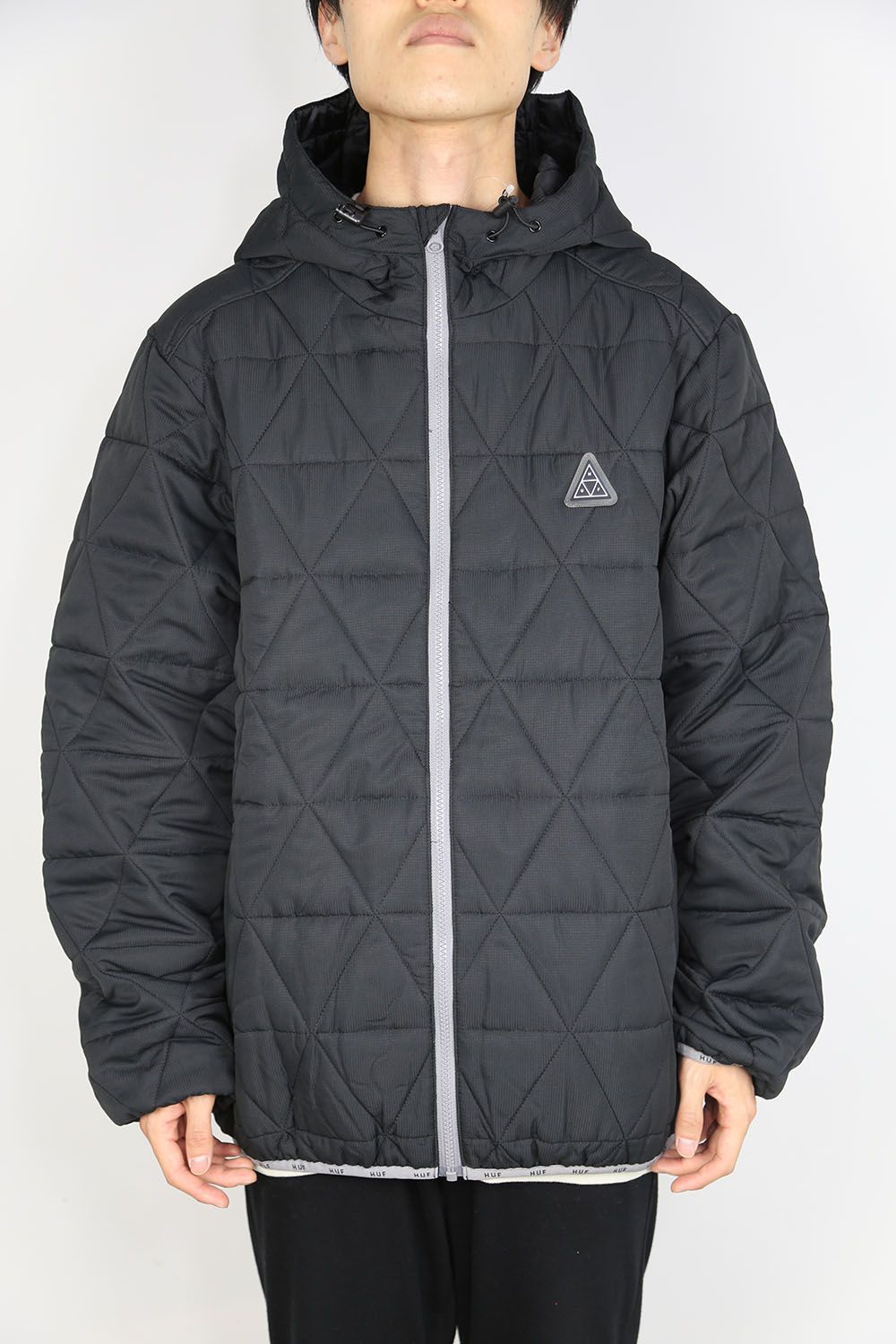 HUF - POLYGON QUILTED JACKET / ブラック | Tempt