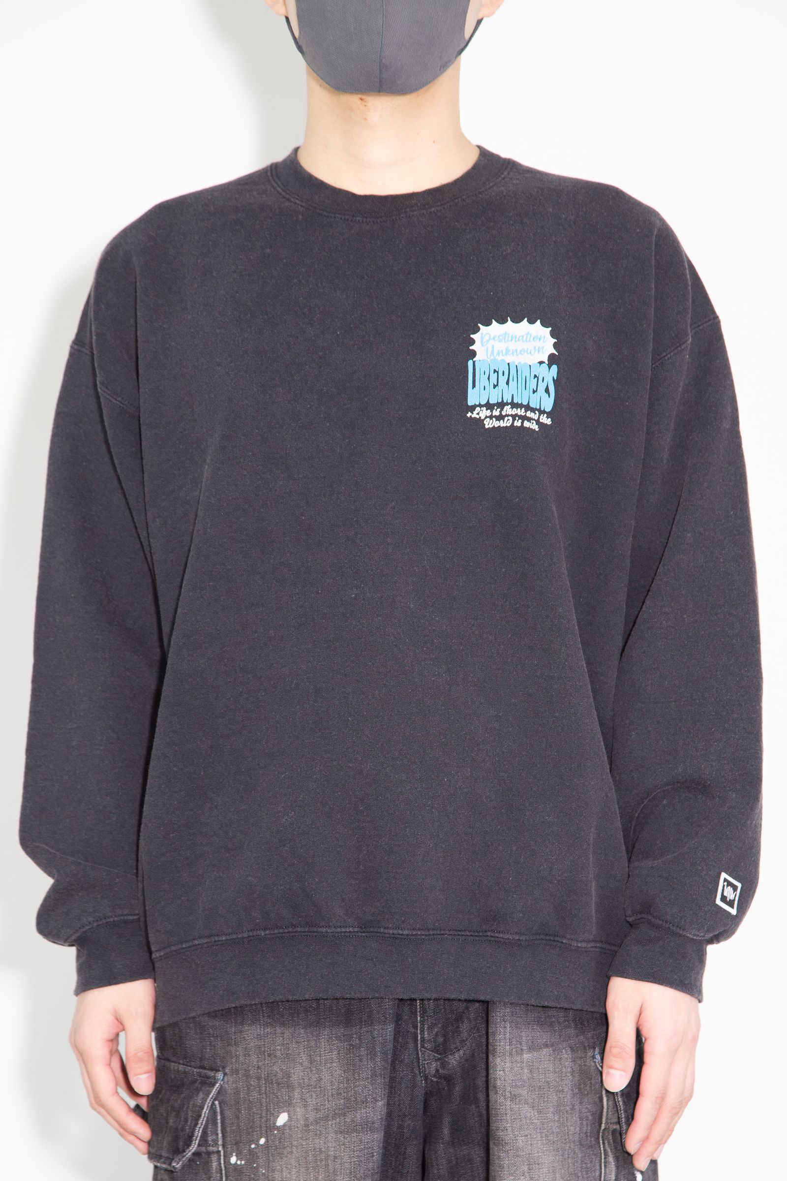 [ラスト1点 サイズM] DIALOGUE BALLOON CREWNECK / ブラック