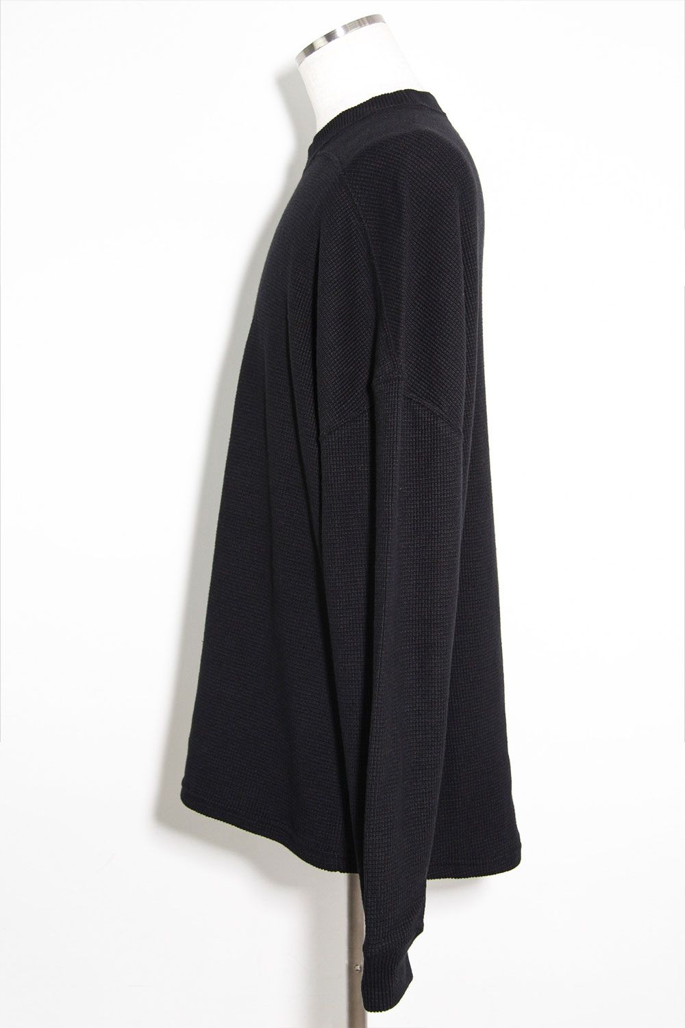 リブニットオーバーサイズトップ / Rib Knit Over Size Top / ブラック / ag-10093-2