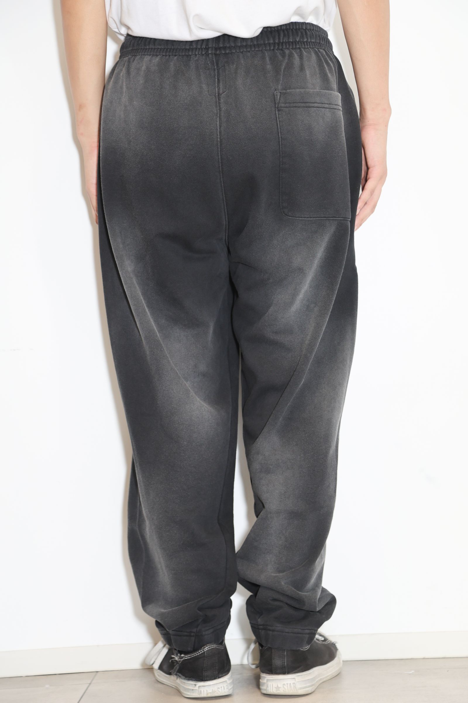 GARMENT DYED SWEATPANTS / ブラック