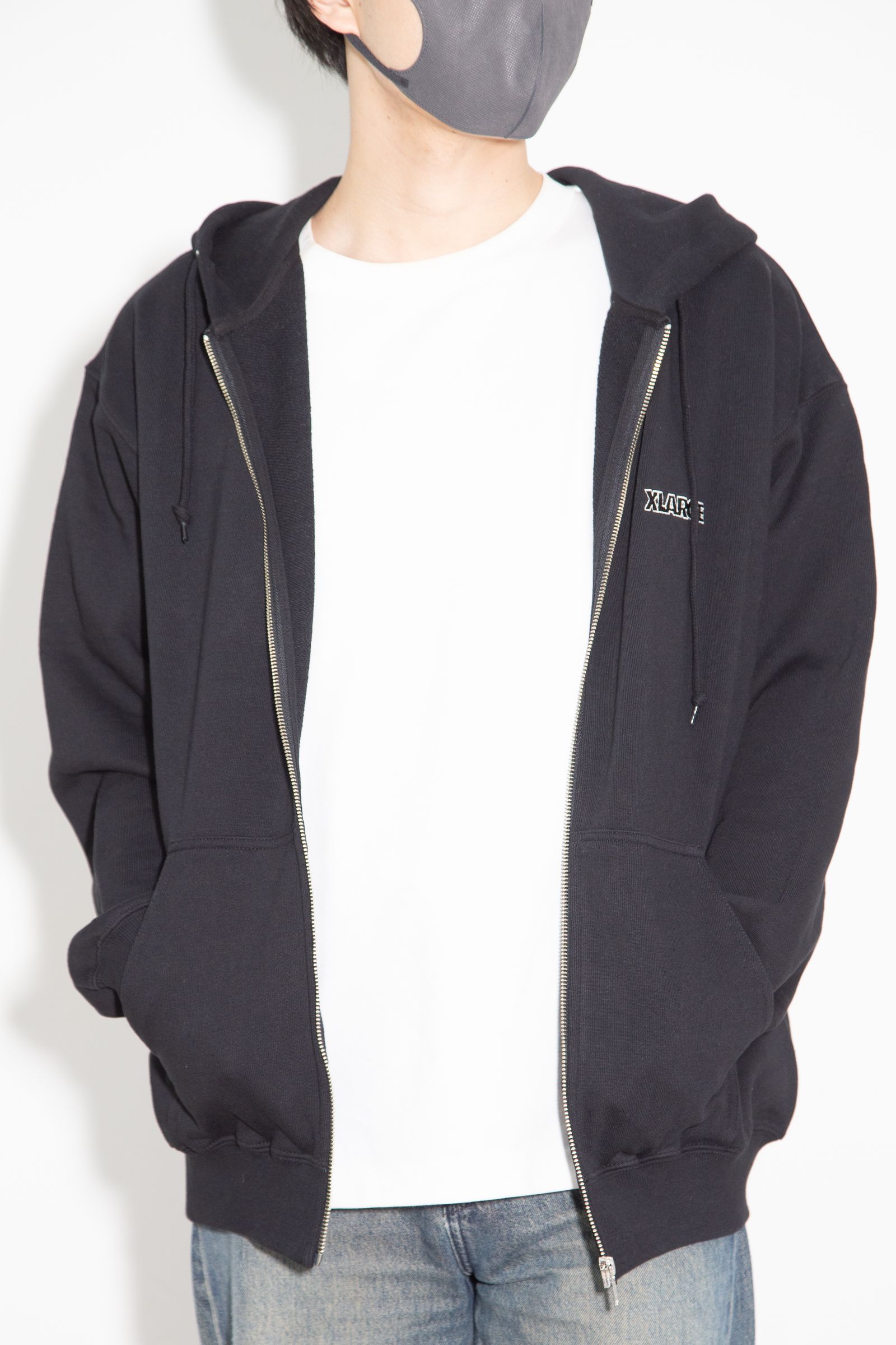 OG BOX ZIP UP HOODIE / ブラック