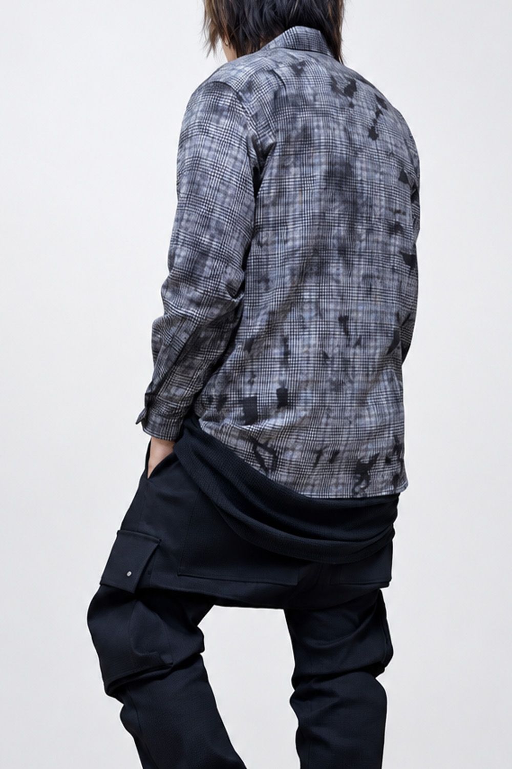 ［ラスト1点 サイズ2］Unevenly Dyed Houndstooth Dress Shirt