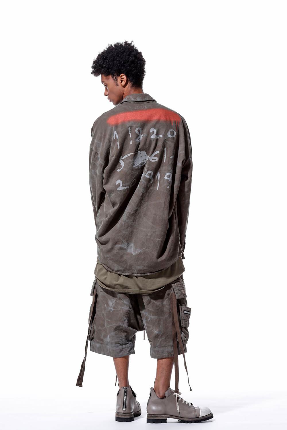 ヴィンテージ染めオーバーサイズシャツ / Vintage Dyed Cocoon Shirts / ブラック
