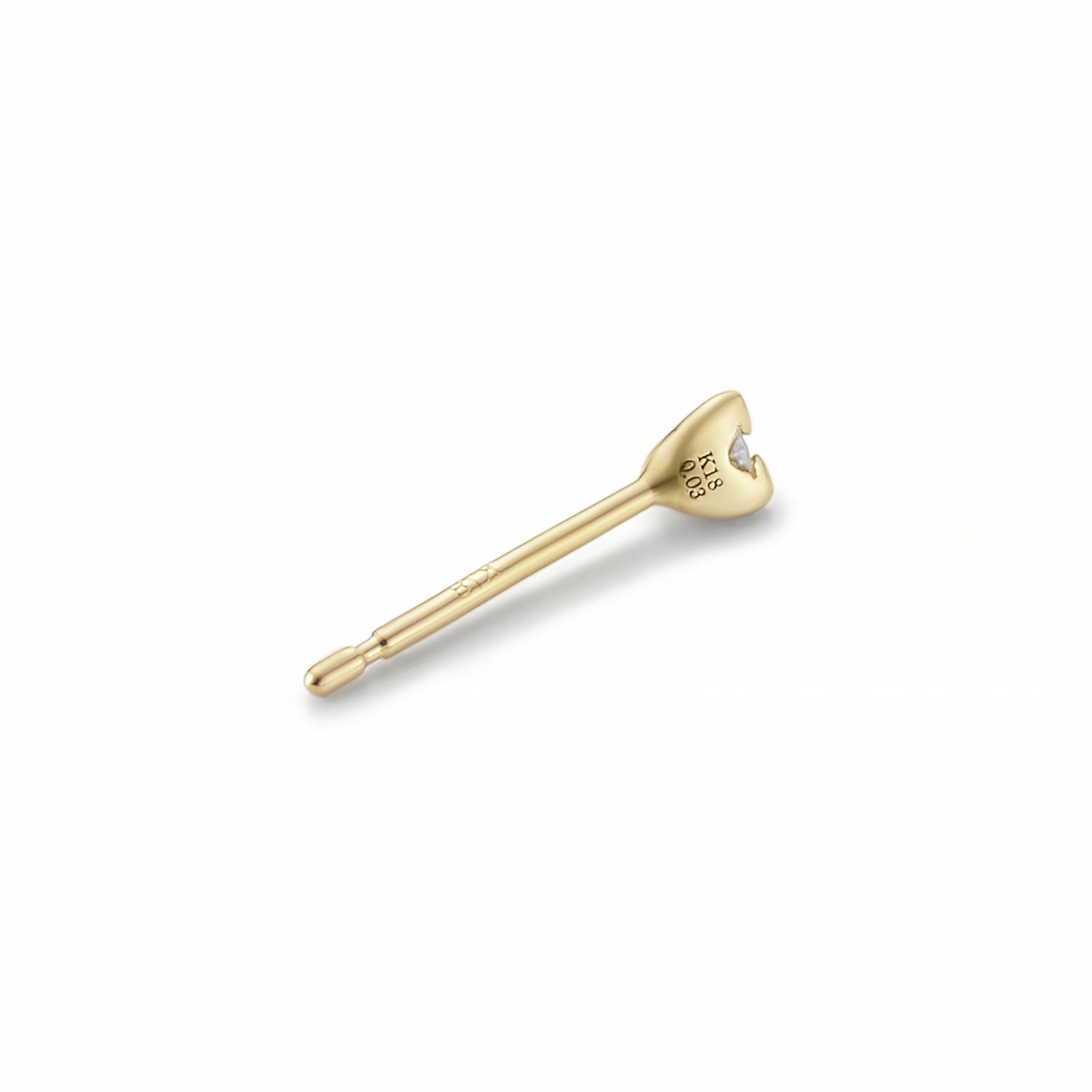 K18 Triangle Dia Pierce