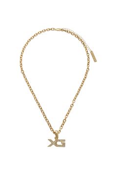 [ラスト1点] XG EMBLEM RHINESTONE NECKLACE / ゴールド