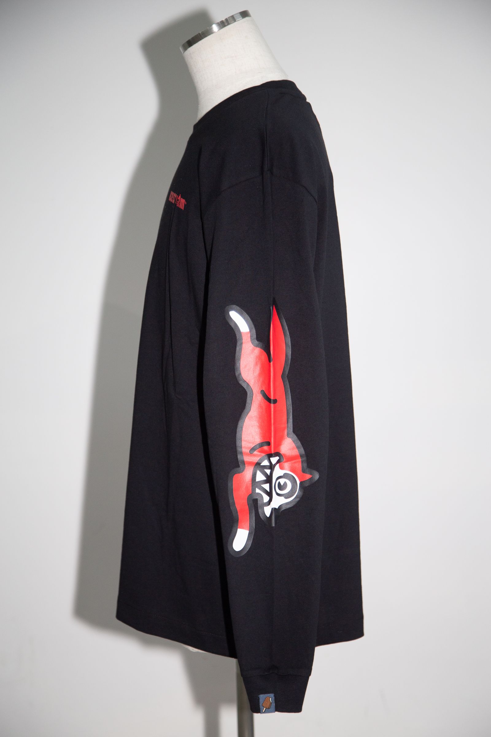 【ICECREAM】RUNNING DOG L/S T-SHIRT / ブラック