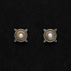 Cyclades Small Stud Round Earrings（Pearl） / GA005