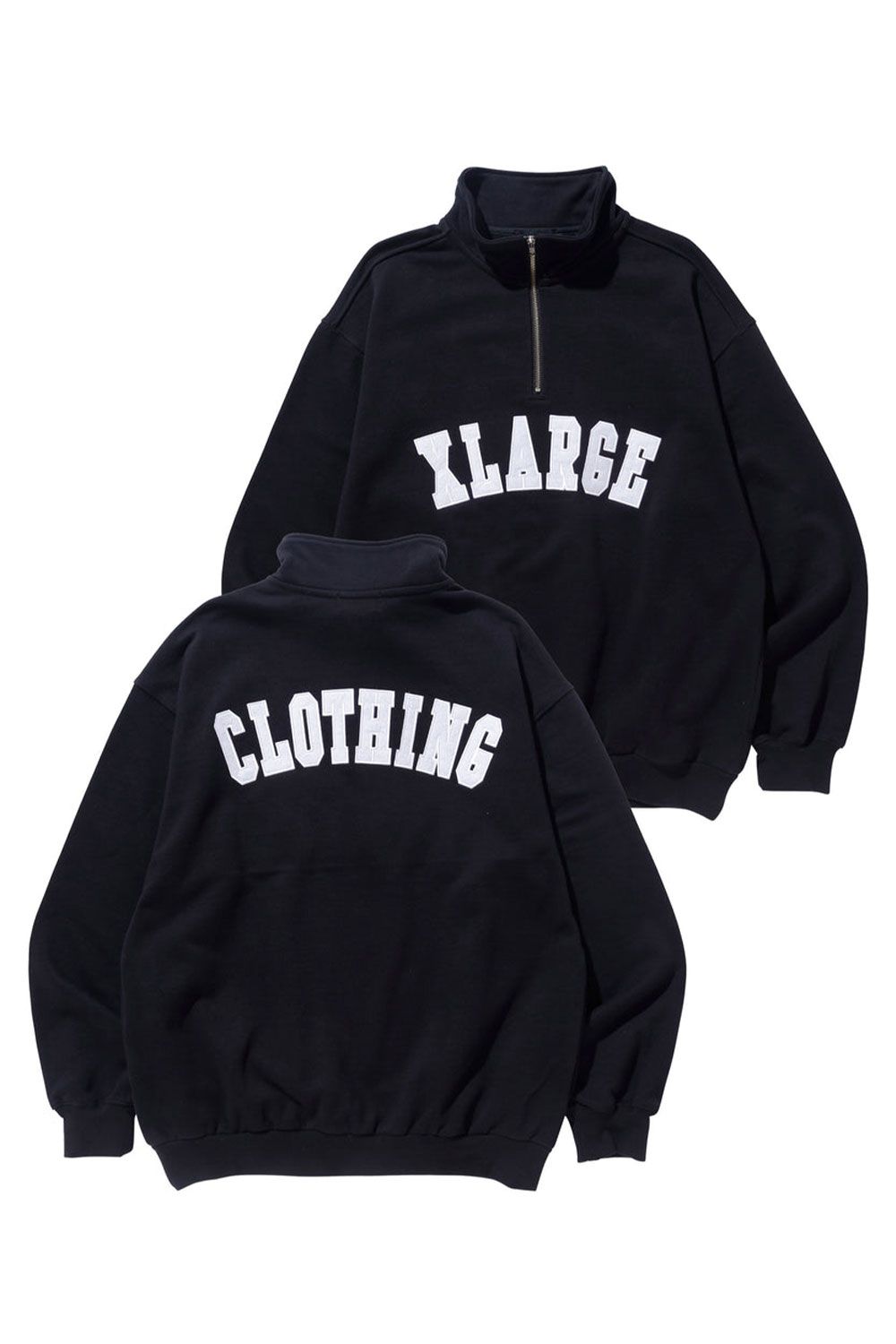 XLARGE - HALF ZIP PULLOVER SWEAT / ブラック | Tempt