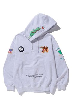 TIGER EMBR HD SWEAT / アッシュ