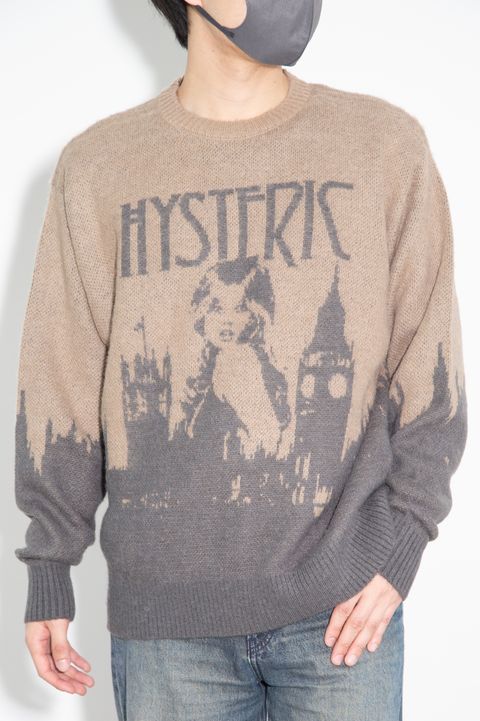 LONDON CALLINGジャカード セーター / ベージュ