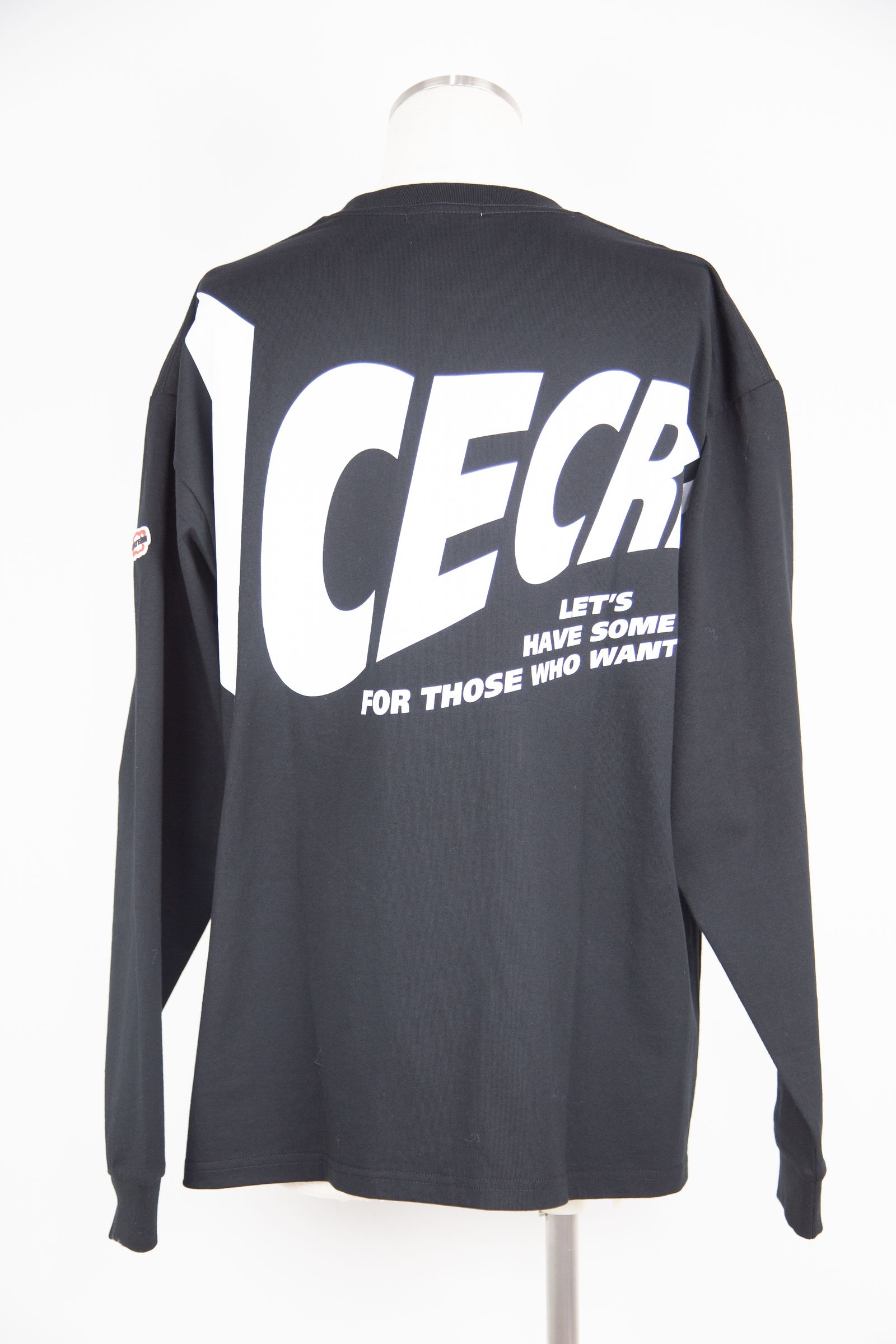 【ICECREAM】COTTON L/S T-SHIRT / ブラック