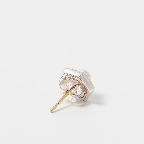 Cyclades Small Stud Polygon Earrings（Pearl） / GA006