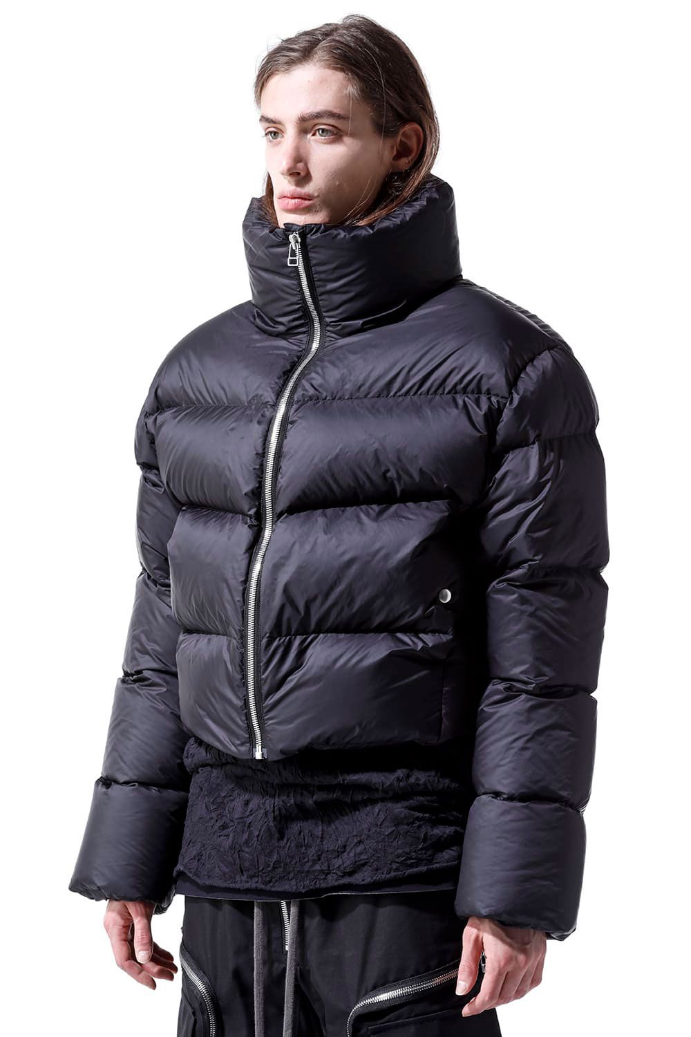 Nylon High Neck Short Down