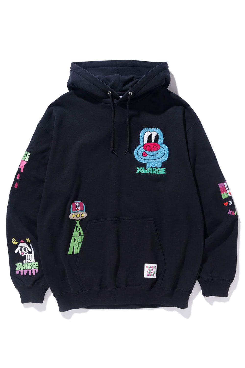 XLARGE - TIM COMIX CHENILLE EMBROIDERED HOODED SWEAT / アッシュ 