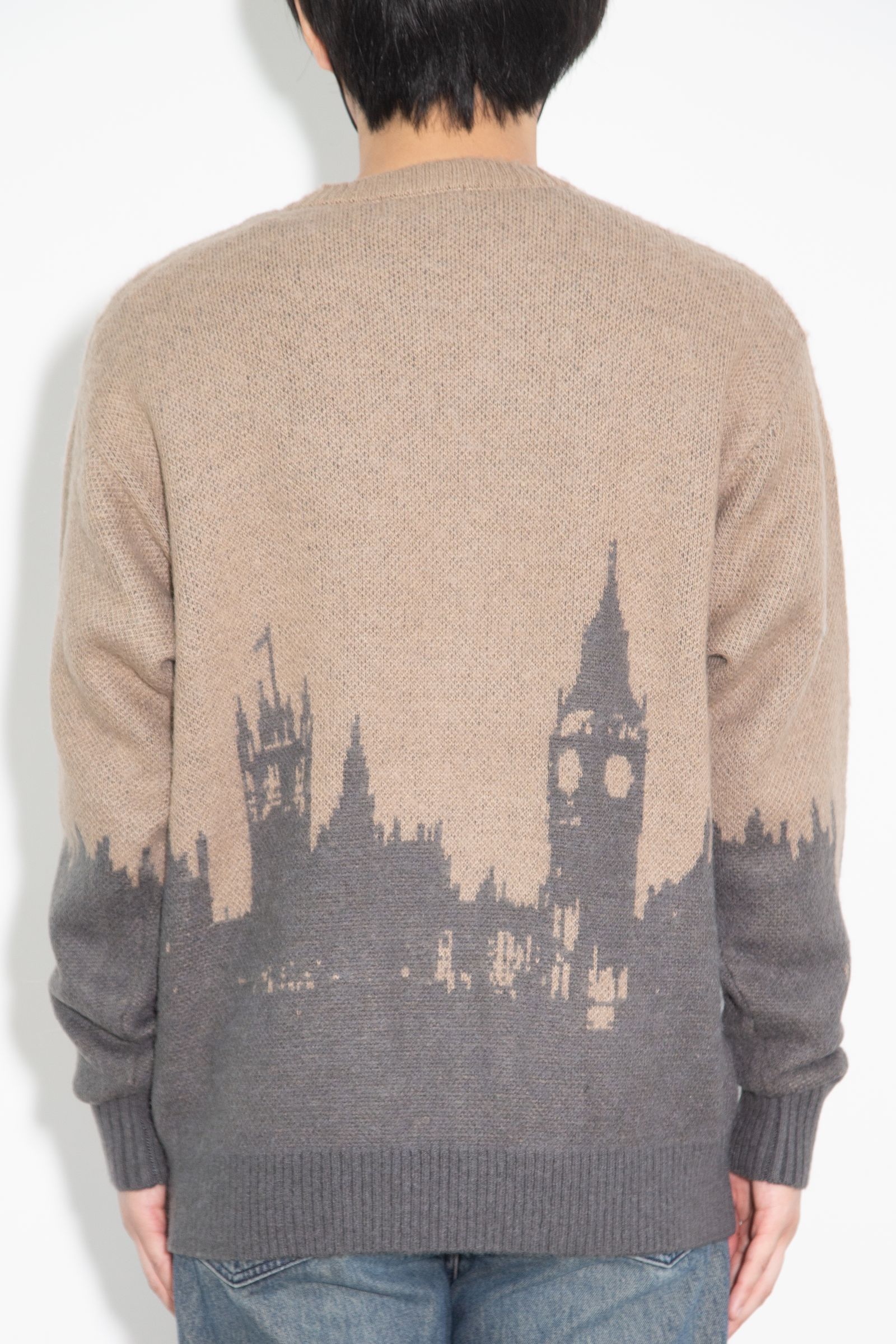 LONDON CALLINGジャカード セーター / ベージュ