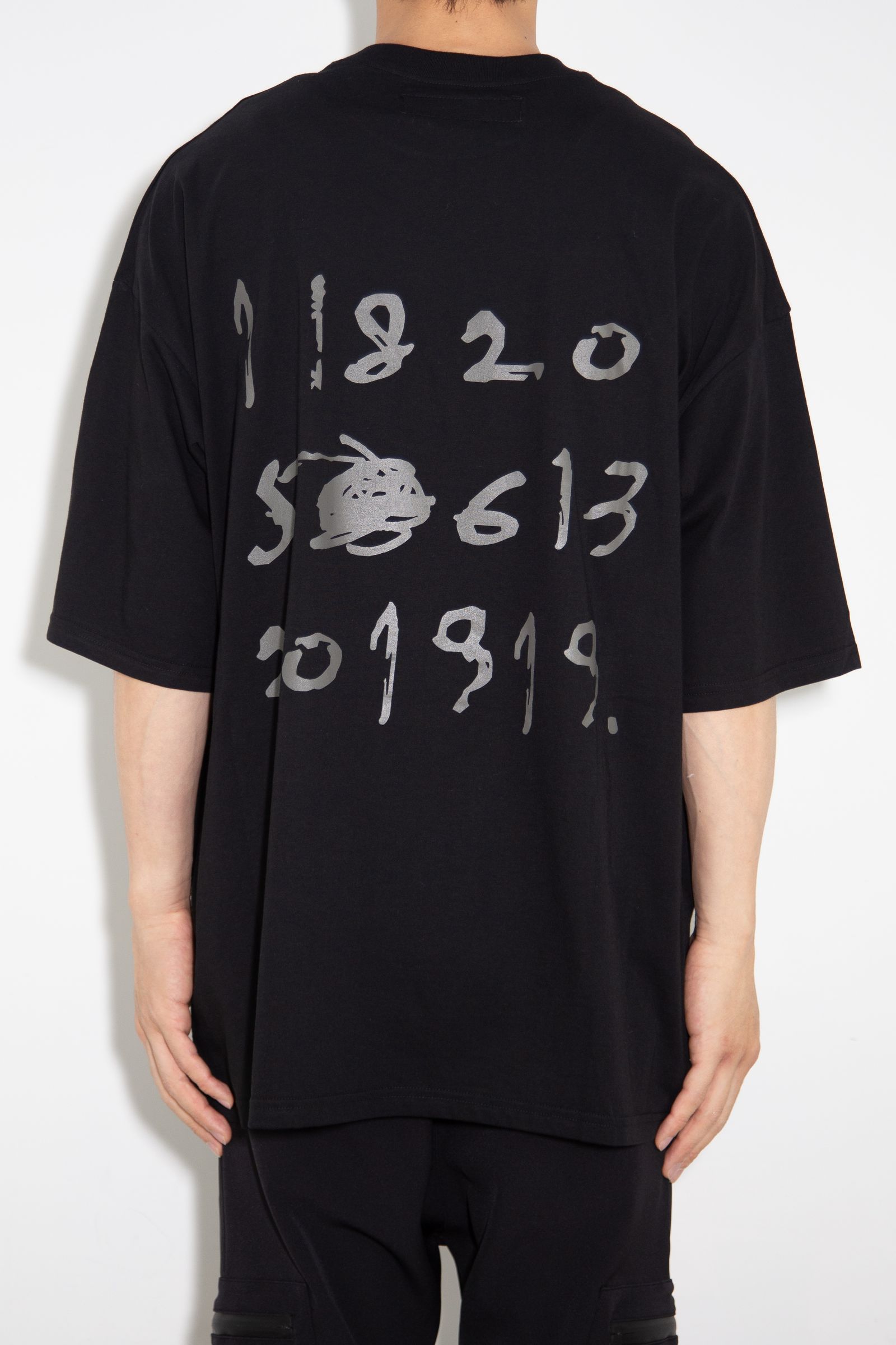 ナンバープリントオーバーサイズTシャツ / Numbering Print Over Sized T-Shirts / ブラック