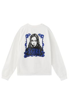 ORNAMENT FACE L/S TEE / ホワイト