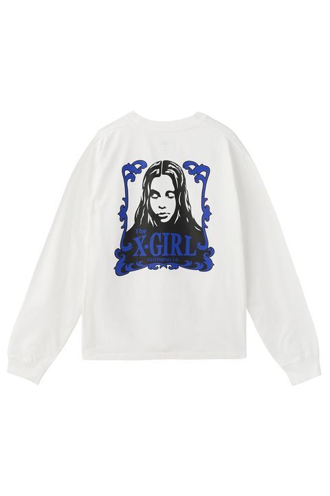 ORNAMENT FACE L/S TEE / ホワイト