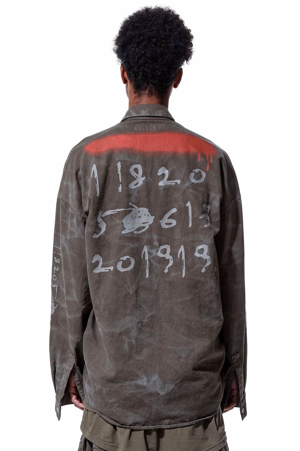 ヴィンテージ染めオーバーサイズシャツ / Vintage Dyed Cocoon Shirts / ブラック