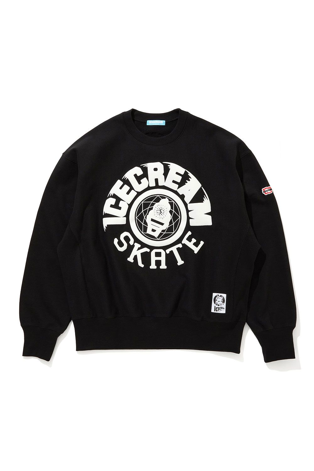 【ICECREAM】 PUFF PRINT SWEATSHIRT ICECREAM SKATE / ブラック
