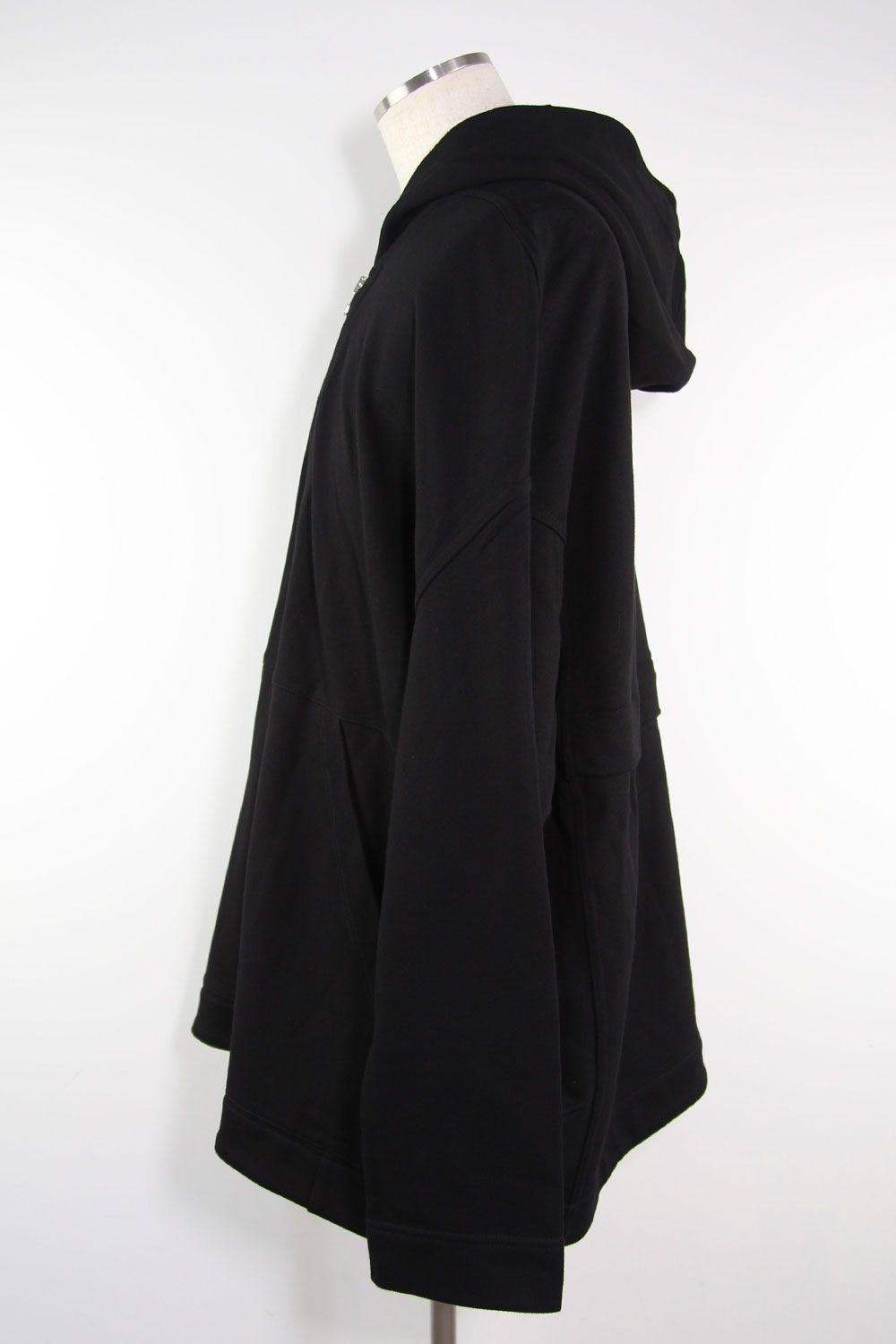 スウェットドルマンジップフーディ / Sweat Dolman Zip Hoodie / ブラック