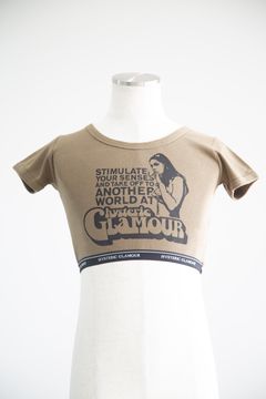 SMOKING GIRL チビTシャツ / カーキ