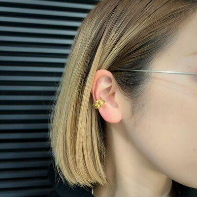 Curb Chain Ear Cuff/ ゴールド