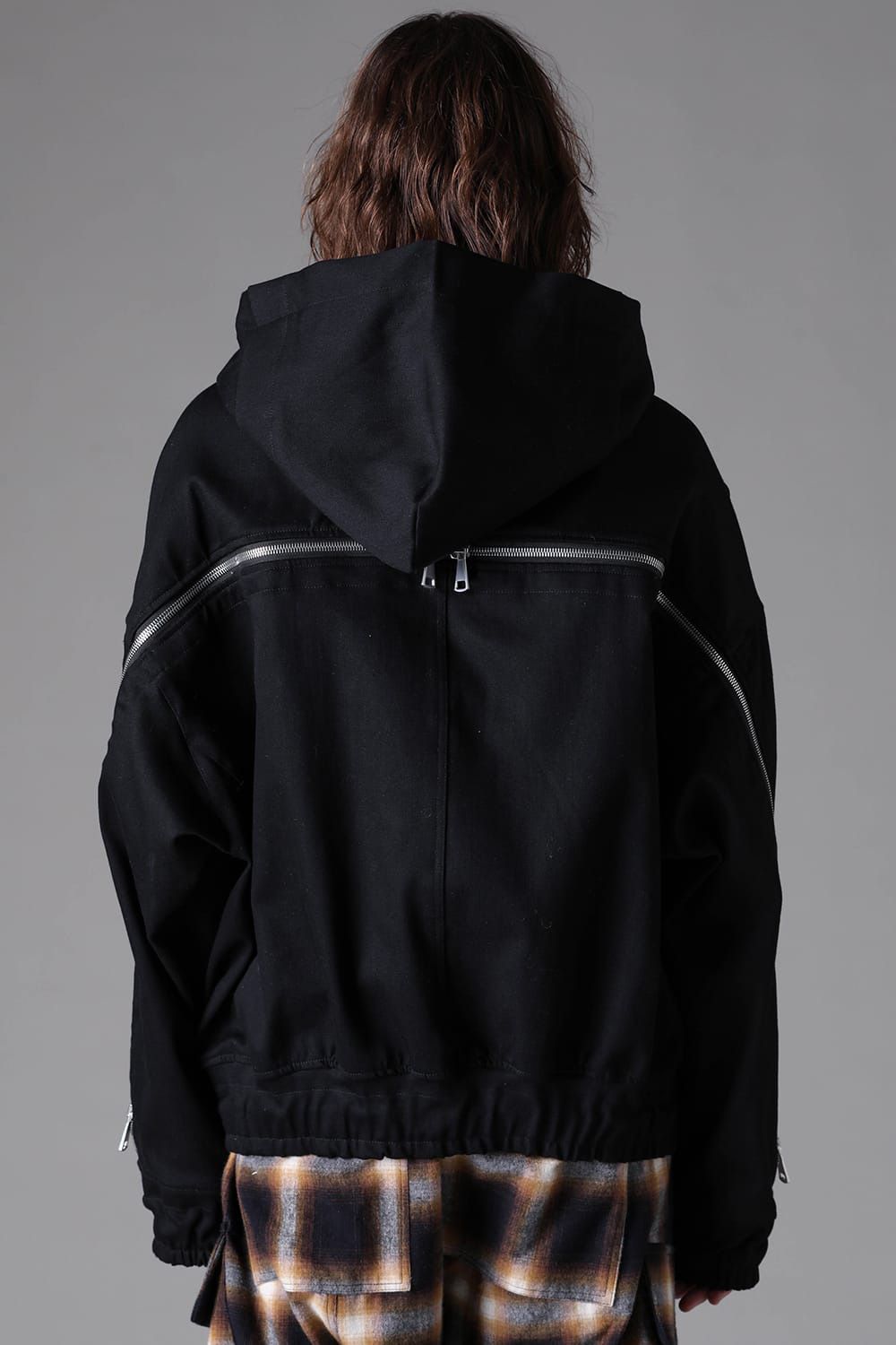 Denim Zip Hoodie Blouson