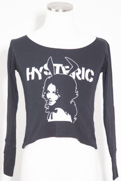 BUNNY GIRLレースアップ チビTシャツ / ブラック