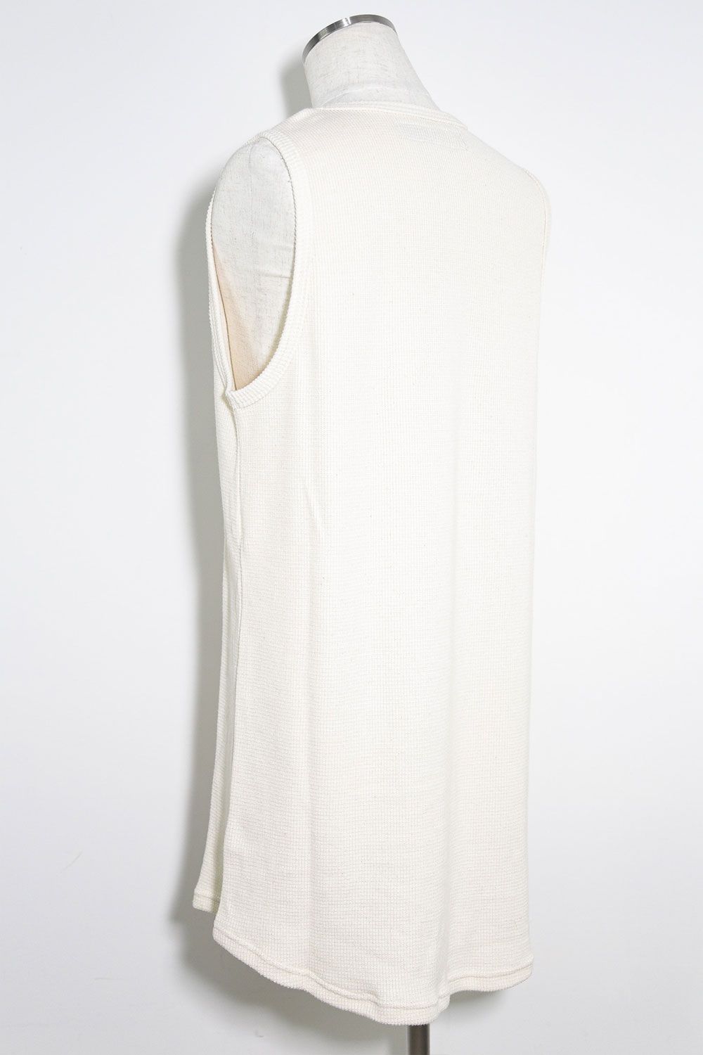 ロング丈ワッフルタンクトップ / Long Length Tank Top / アイボリー / ag-10096-2