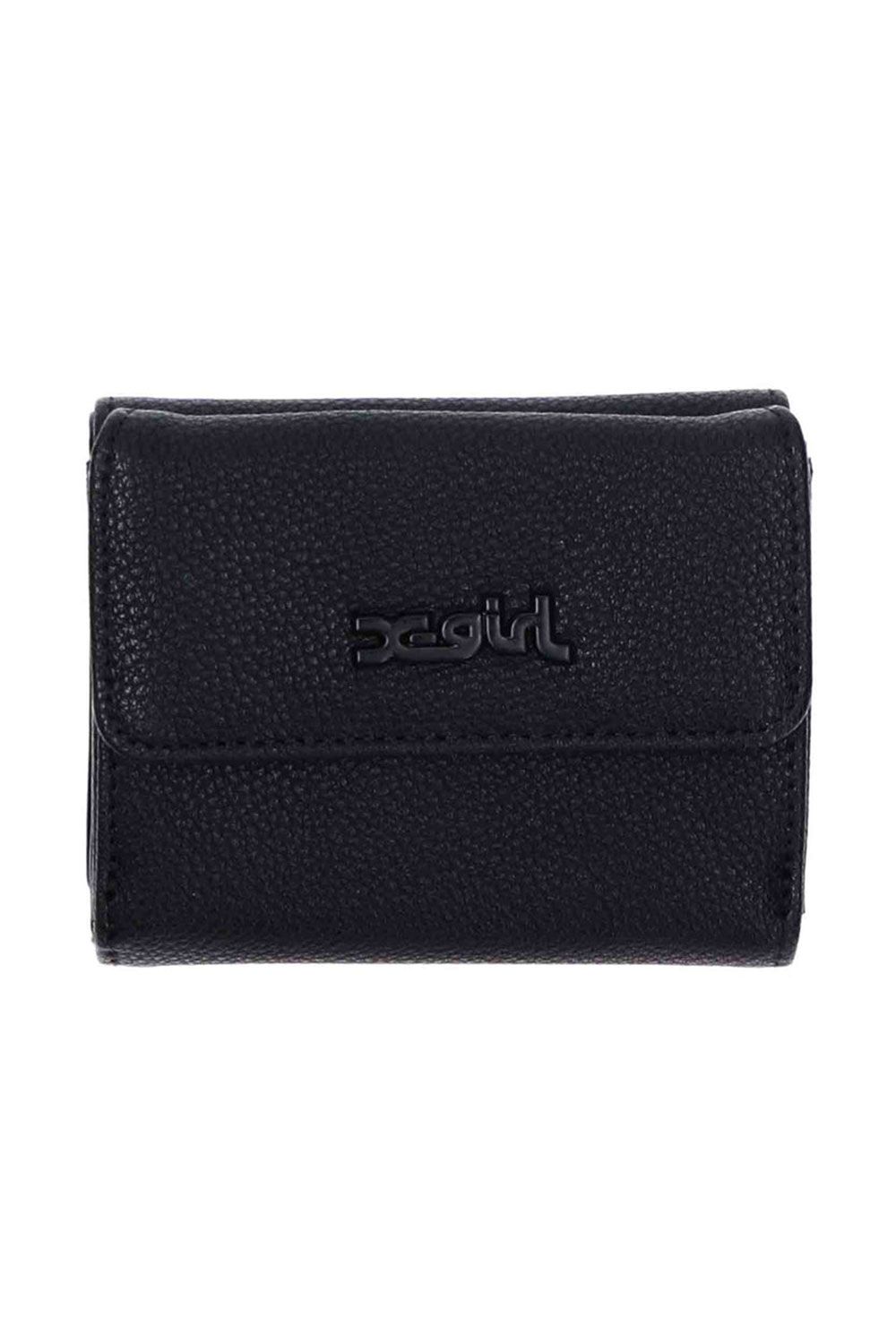 【人気リピート商品】 FAUX LEATHER MINI WALLET / ブラック