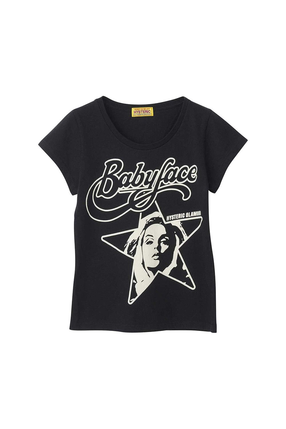 HYSTERIC BABYFACE STAR Tシャツ / ブラック