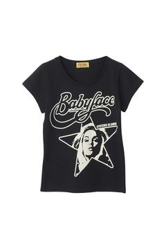 HYSTERIC BABYFACE STAR Tシャツ / ブラック