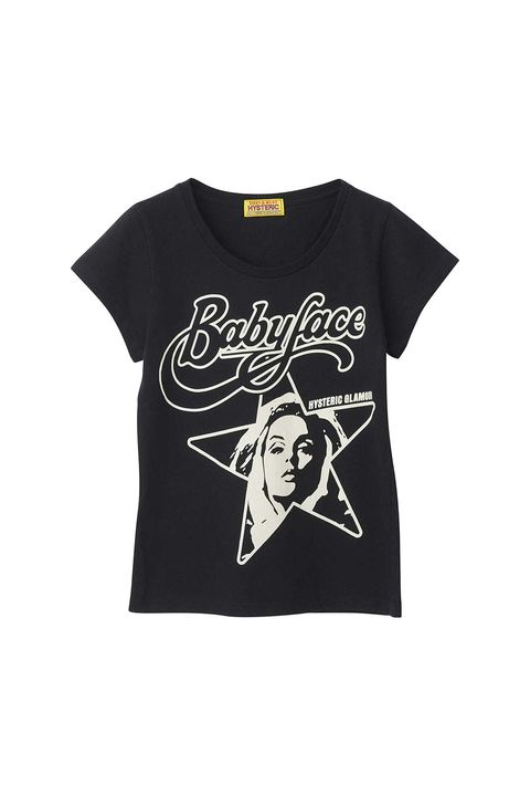 HYSTERIC BABYFACE STAR Tシャツ / ブラック