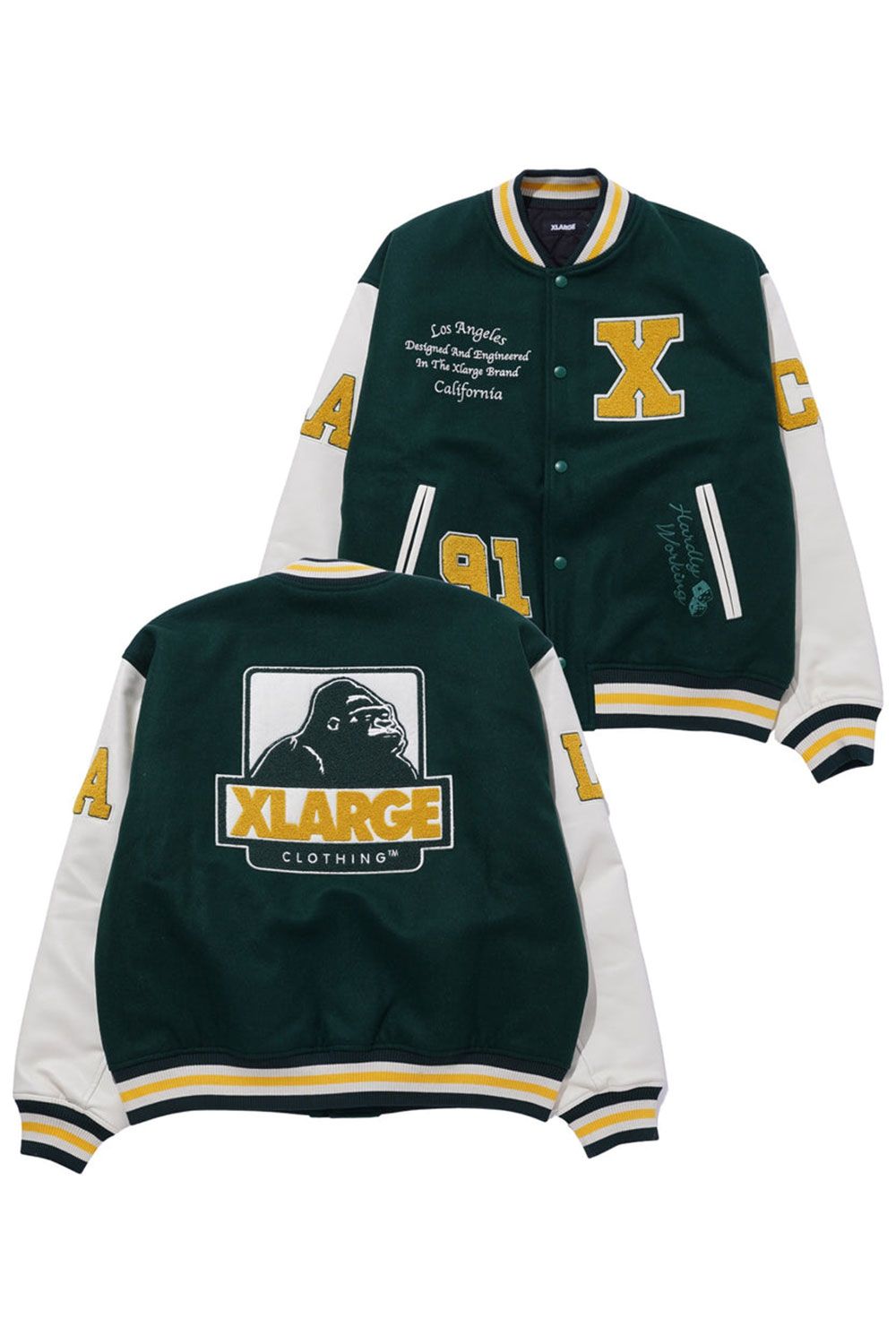 XLARGE - OG LOGO VARSITY JACKET / ネイビー | Tempt