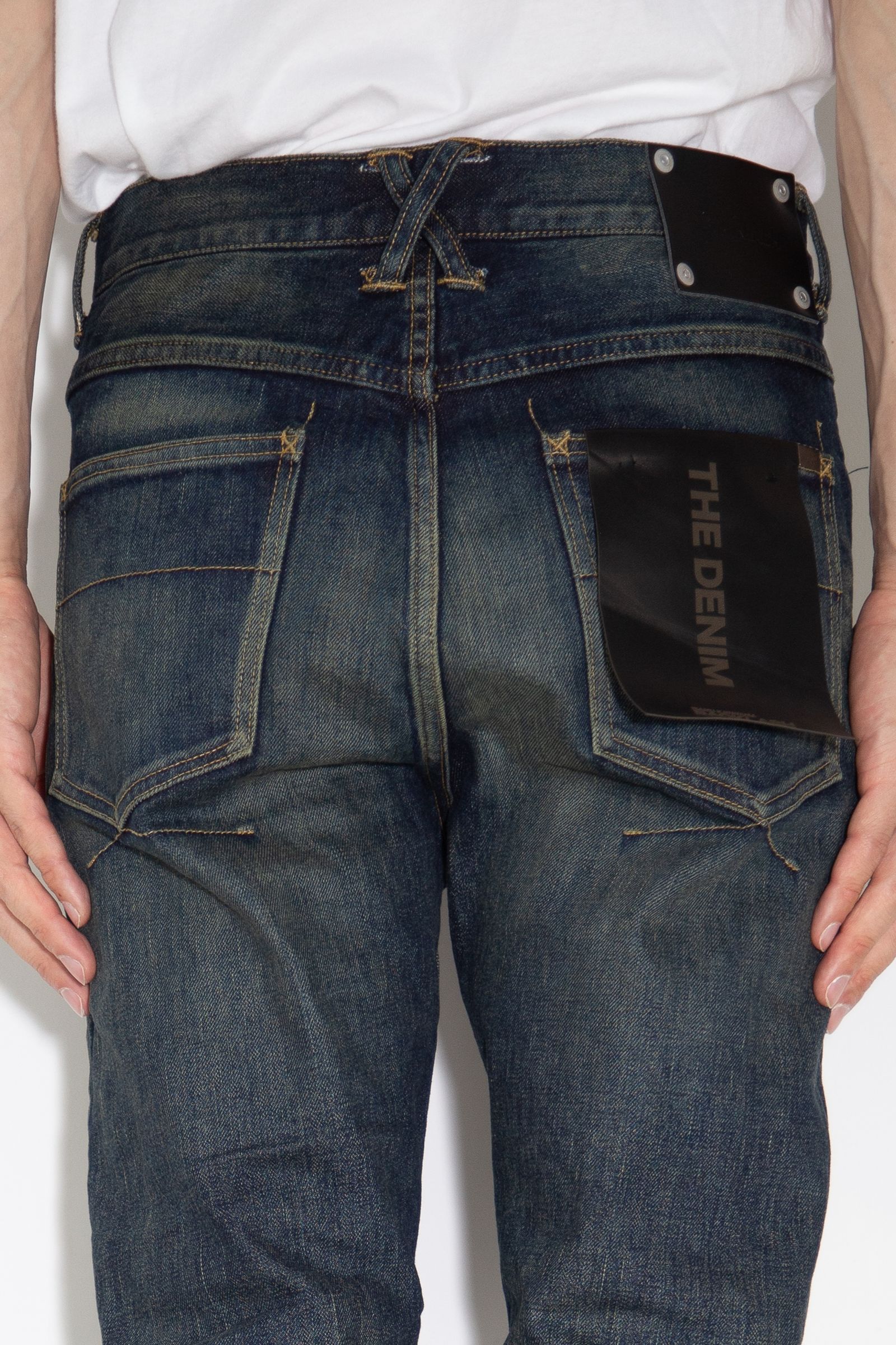 ISAMU KATAYAMA BACKLASH - THE DENIM STRETCH SELVEDGE DENIM SEMI-SARROUEL  PANTS 