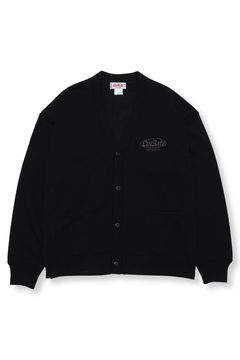 CUTRATE LOGO EMBROIDERY SWEAT CARDIGAN / ブラック×チャコール