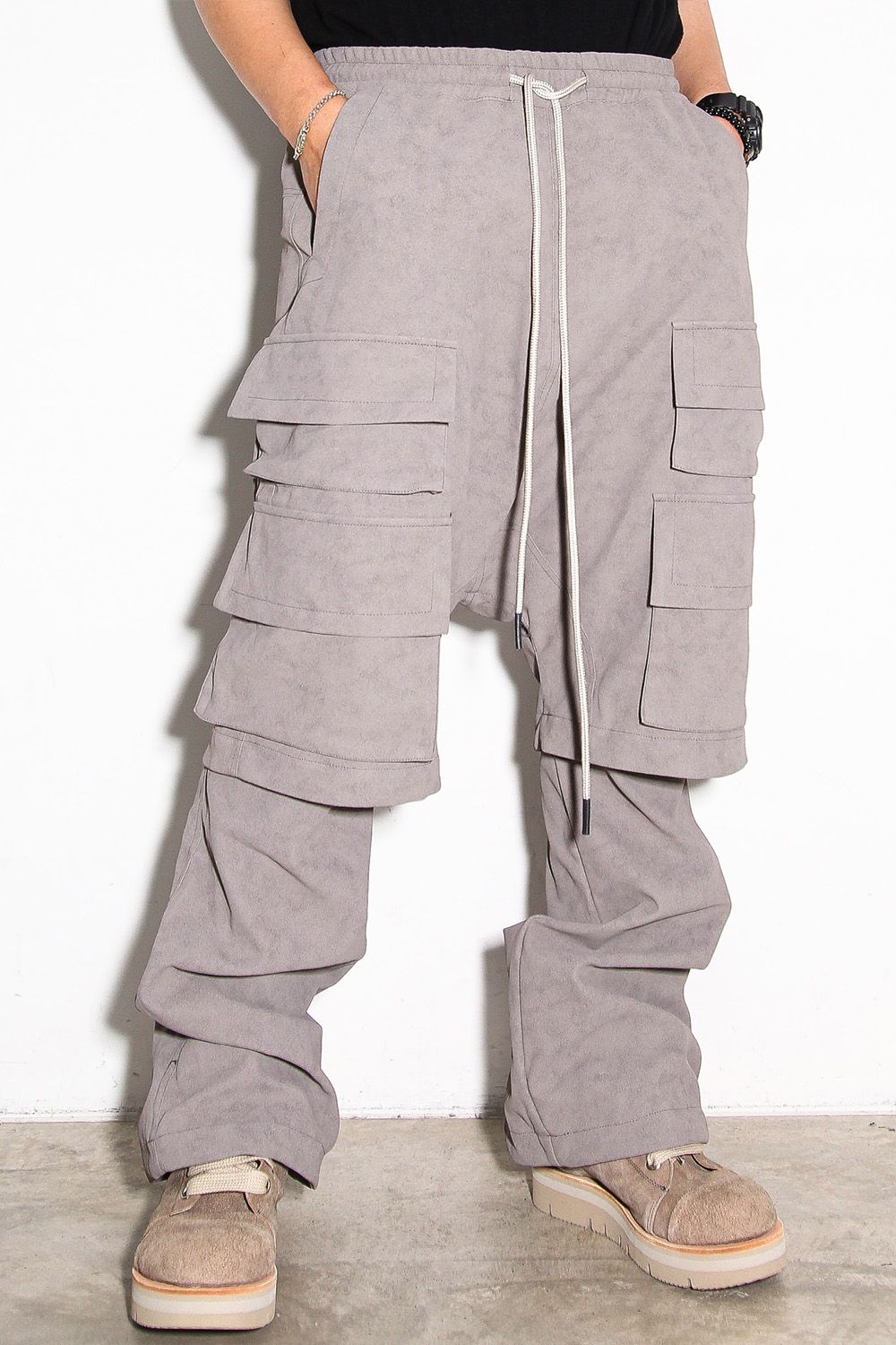 レイヤードブーツカットパンツ / LAYEDER BOOTS CUT / グレー / ag-12009
