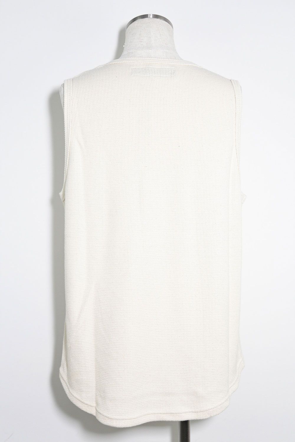ミドル丈ワッフルタンクトップ / Middle Length Tank Top / アイボリー / ag-10096-1