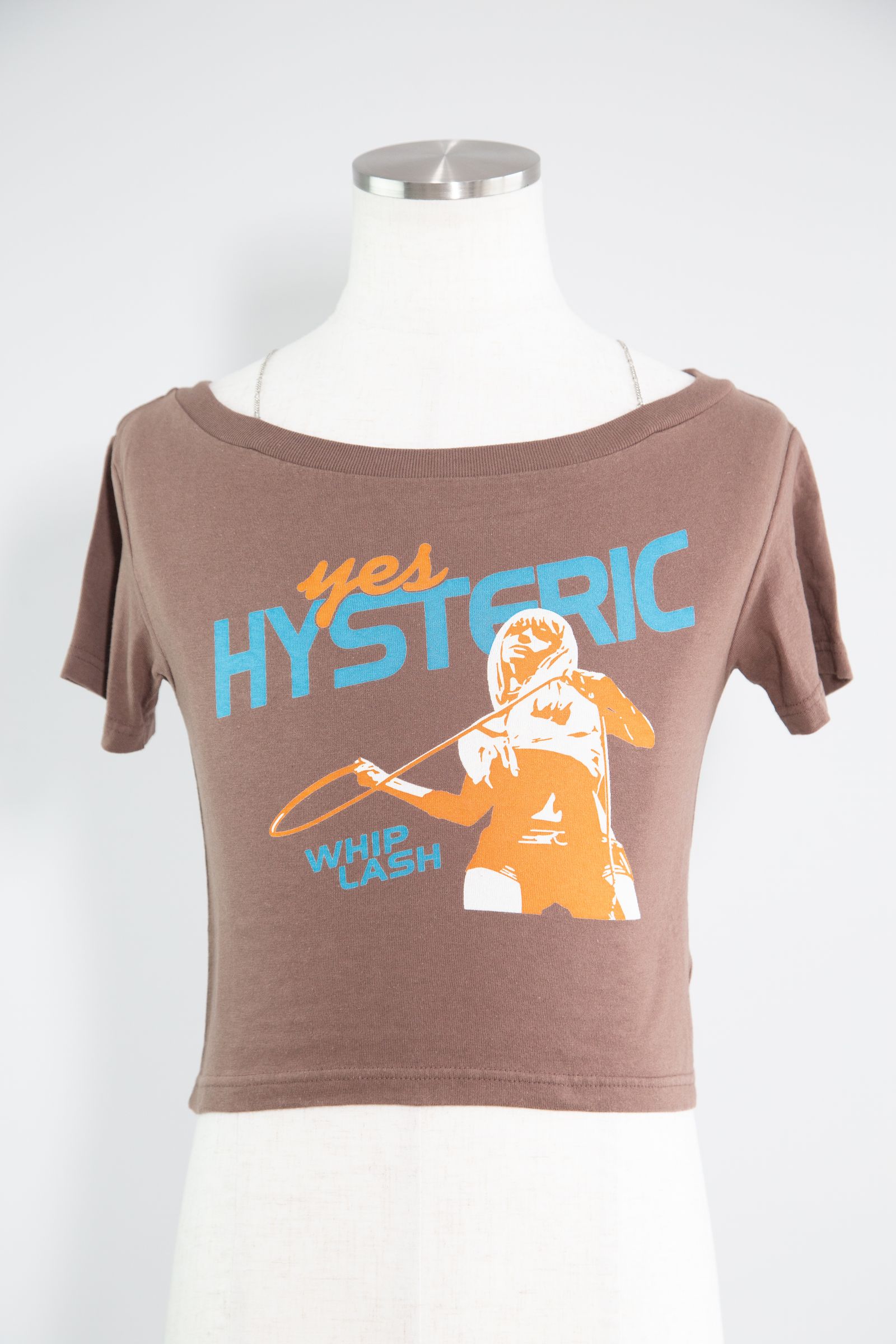 HYSTERIC GLAMOUR - WHIP LASH ショート丈Tシャツ / ホワイト
