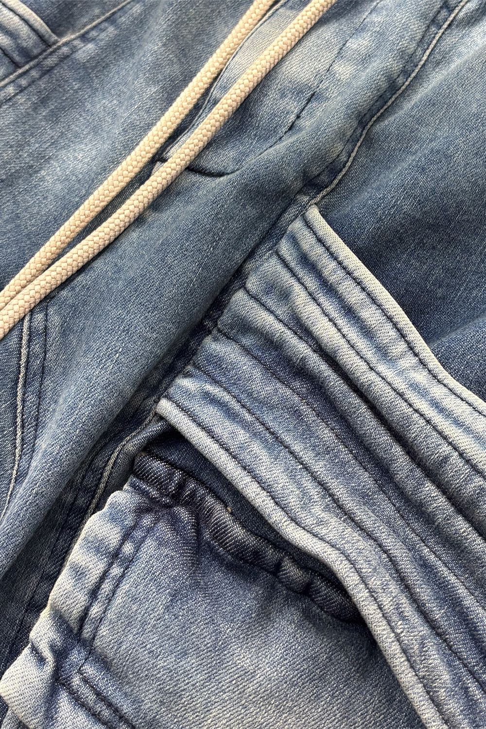 サルエルカーゴスキニーデニム / Indigo Denim Cargo Sarouel Skinny / インディゴ / ag-6036-2