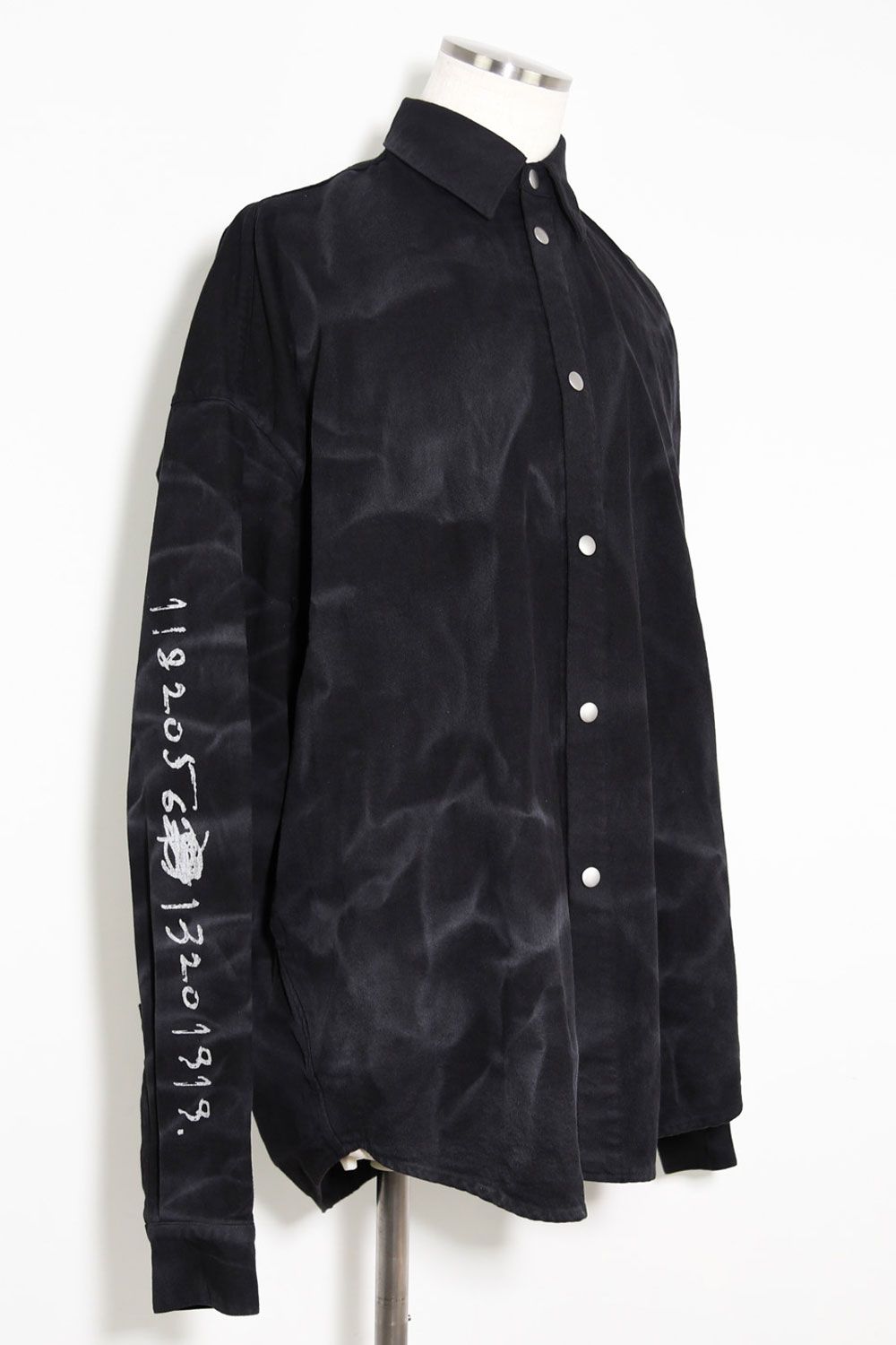 ヴィンテージ染めオーバーサイズシャツ / Vintage Dyed Cocoon Shirts / ブラック