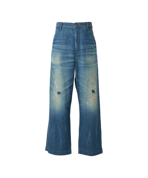 DUR加工 ワイドデニムパンツ / ライトインディゴ