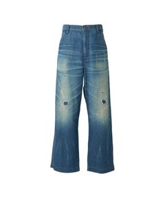 DUR加工 ワイドデニムパンツ / ライトインディゴ