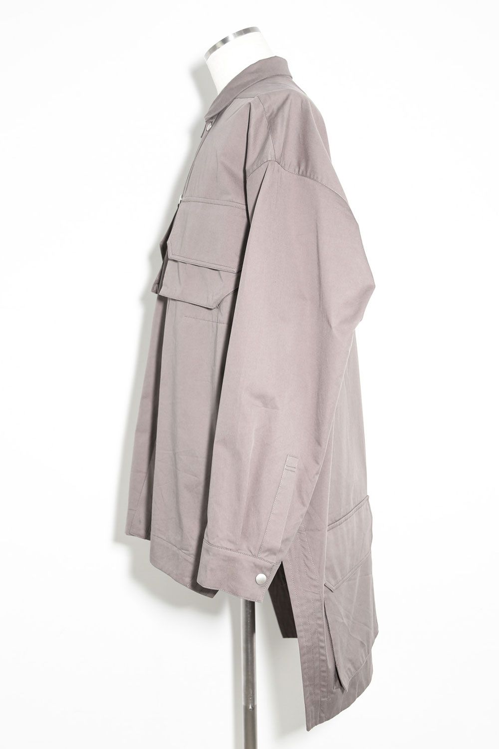 [ラスト1点 サイズ3] バックロングコクーンシャツ / Back Long Shirts Long Sleeve / グレー / ag-7006