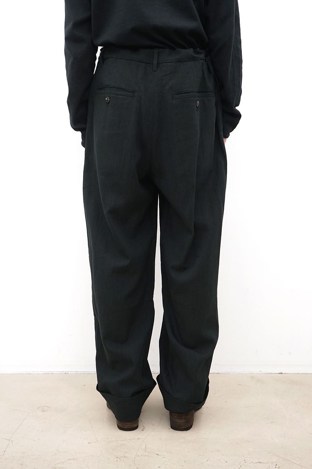 Three-Tuck Double-Hem Pants
