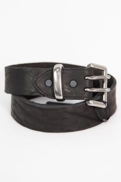[ラスト1点] JP SHOULDER GARMENT-DYED 2PIN-BUCKLE BELT【40mm】  / ブラック