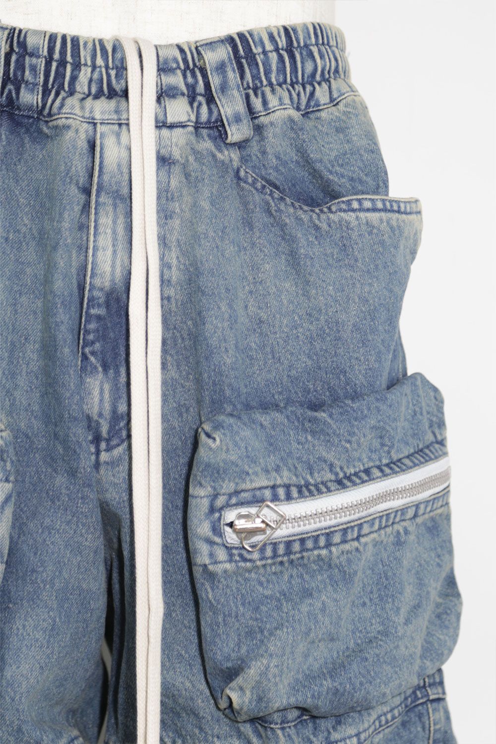 デニム"モンスタータック"フレアバギーパンツ / Denim Tuck Flare Baggy Pants / インディゴ / ag-10031-1